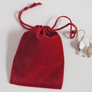 Burgundy Velvet Bags 3x4 - 100pcs/pack. 1 pack minimum.