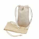 Bleach White Burlap Jute Bag - 3" x 5"