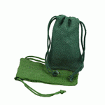 Hunter Green Burlap Jute Bag - 3" x 5"