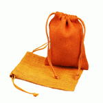 Orange Burlap Jute Bag - 5" x 7"