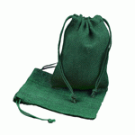 Hunter Green Burlap Jute Bag - 5" x 7"