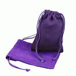 Purple Burlap Jute Bag - 5" x 7"
