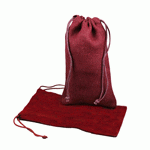 Burgundy Burlap Jute Bag - 6" x 10"