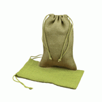 Moss Burlap Jute Bag - 6" x 10"