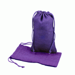 Purple Burlap Jute Bag - 6" x 10"