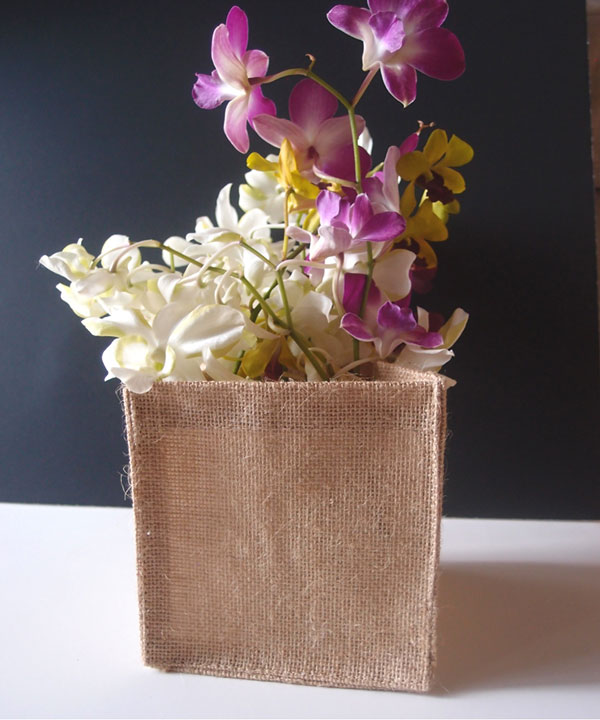 Jute Square Holder - 6" x 6" x 6"