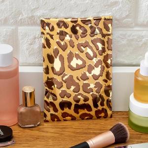 Leopard Pattern 4  x 7 1/4 Adhesive Merchandise Bag - 4 3/4"W x 7 3/4"