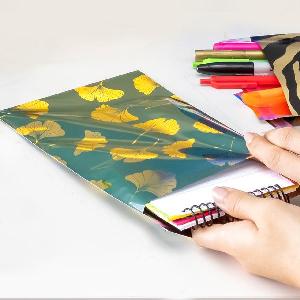 Gold Gingko on Green  6" x 9 " Adhesive Merchandise Bag - 6" x 9 "