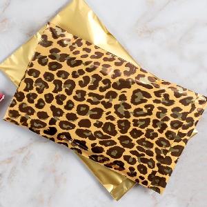 Leopard Pattern 7 " x 13 1/8" Adhesive Merchandise Bag - 7 " x 13 1/8"