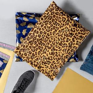Leopard Pattern 13 " x 19" Adhesive Merchandise Bag - 13 " x 19"