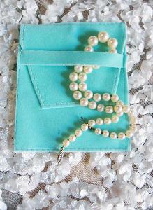 Blue Velvet Flapover Jewelry Pouch 3 x 4