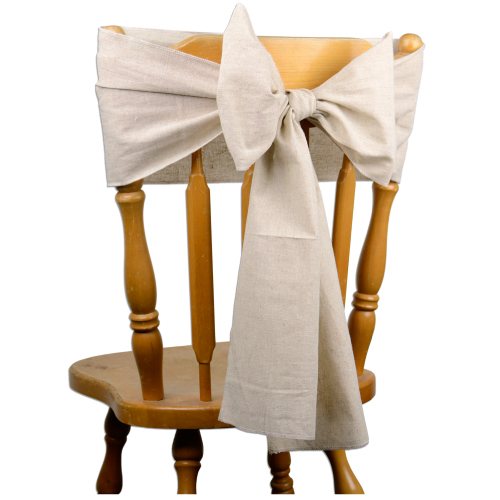 Linen Chair Sash with Selvage Edge