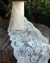 Ivory Lace Ribbon - 6" x 10Y