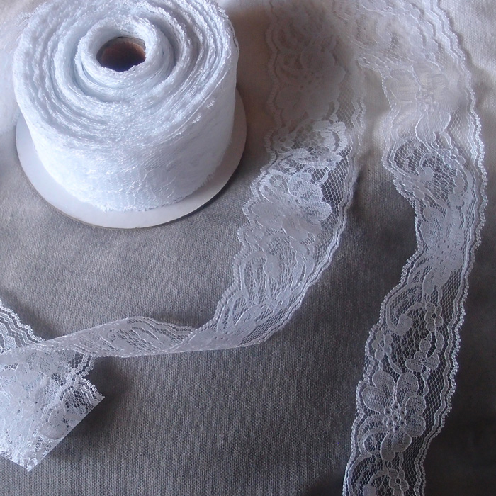 White Chantilly Lace Ribbon - 2" x 25Y