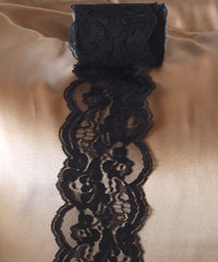 Black Chantilly Lace  - 4" x 10Y