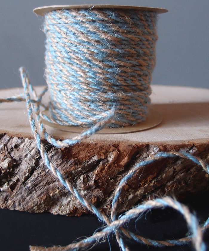 Light Blue Two-Tone Jute Twine (2.5mm)