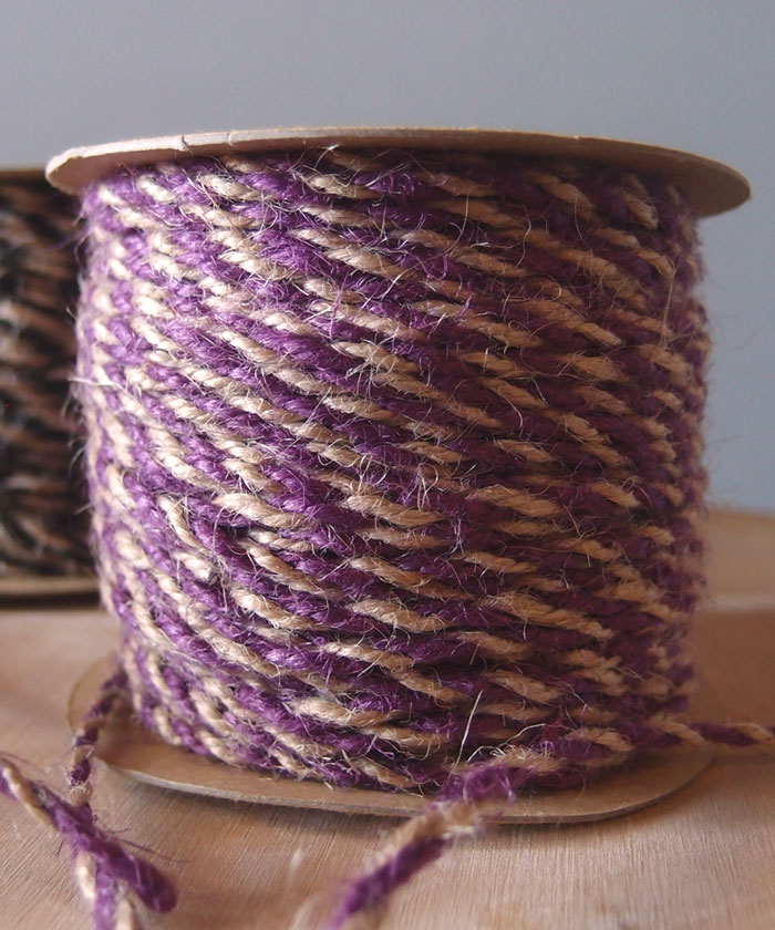 Purple Two-Tone Jute Twine (2.5mm)