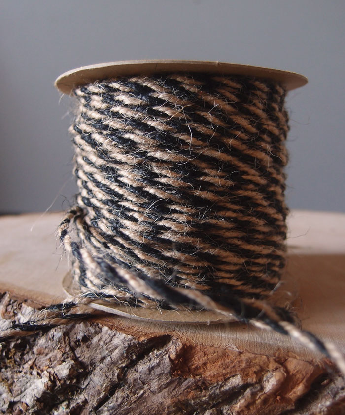 Black Two-Tone Jute Twine (2.5mm)