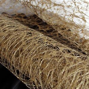 Metallic Gold Rustic Faux Sisal Mesh - 20" x 10Y