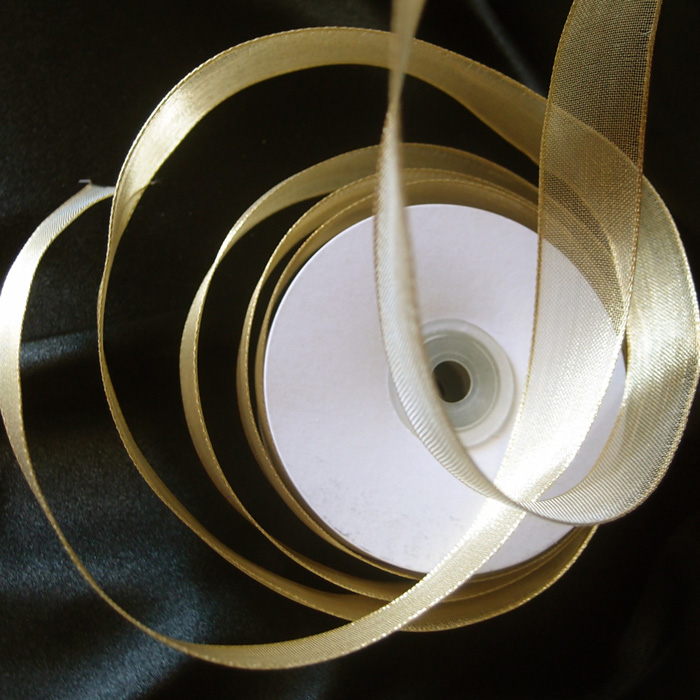 Gold Metallic Wired Ribbon