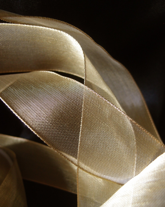 Gold Metallic Wired Ribbon