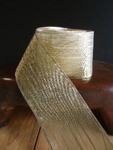 Gold Metallic Wired Ribbon