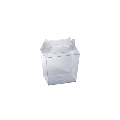 Clear PET Mini Favor Box with Gabled Handle - 144 pc/case