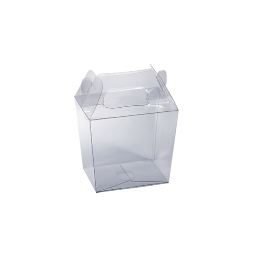 Clear PET Mini Favor Box with Gabled Handle - 144 pc/case