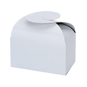 White Kraft Paper Circle Clasp Mini Favor Box