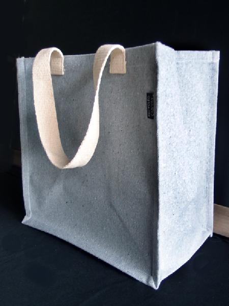 Recycled Canvas Tote 12" x 12" w/ Laminated Lining - 12" x 12" x 7.75"