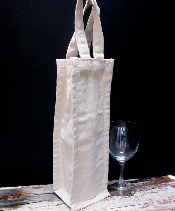 Canvas Wine Bag - 4" x 4" x 14"H