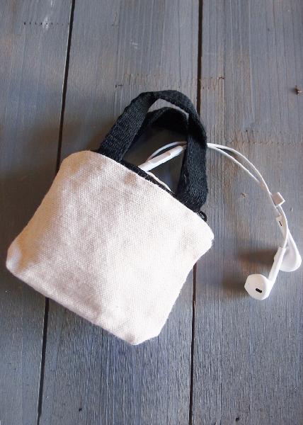 Tiny Tote Zippered Pouch - 4" x 3" 