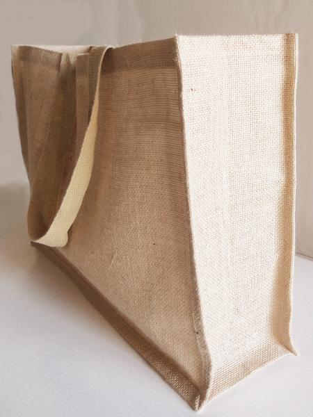 Jute Tote with Strap Handles  - 20" x 13.5" x 6"