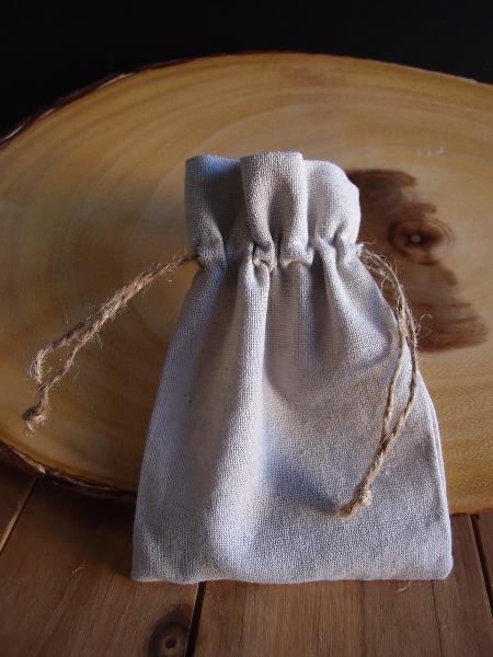 Linen Bag with Jute Cord - 4" x 6"