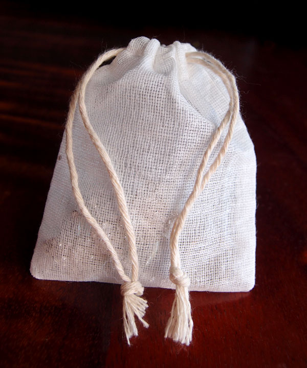 Natural Muslin Bags with Cotton Drawstring 3x4 - 3" x 4"