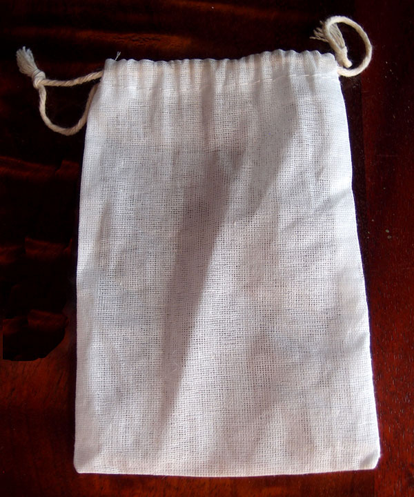 Natural Muslin Bags with Cotton Drawstring 4x6 - 4" x 6"