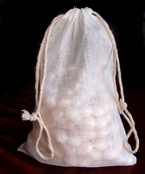 Natural Muslin Bags with Cotton Drawstring 5x7 - 5" x 7"