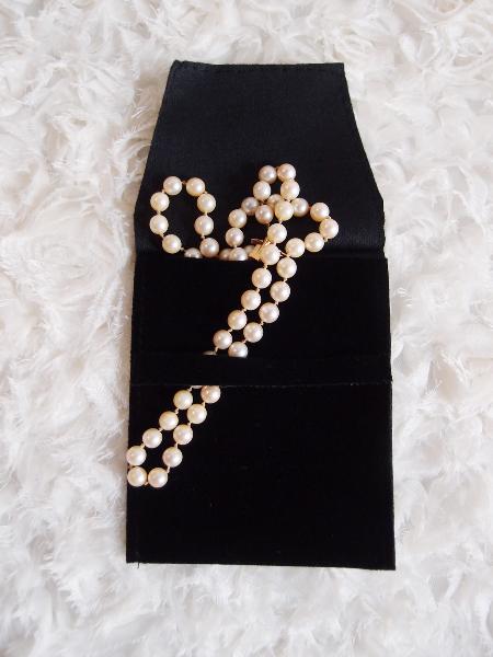 Black Velvet Flapover Jewelry Pouch 3¼ x 4¼