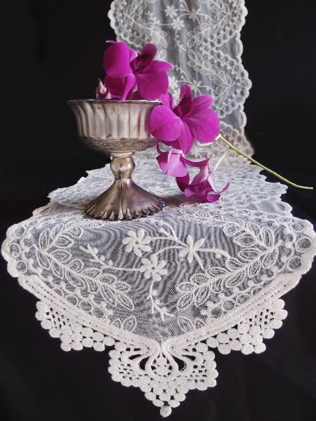 Ivory Lace Table Runner - 12" x 74"