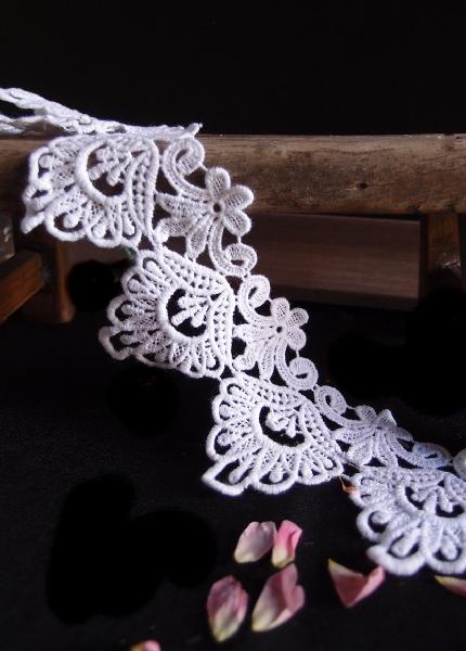 Embroidery Floral Lace Ribbon   - 3" x 5Y