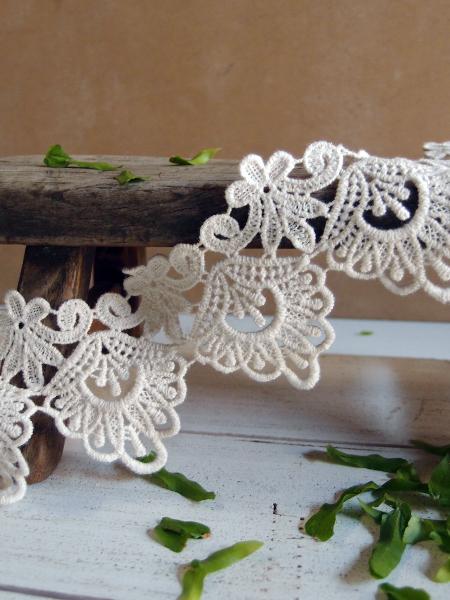 Embroidery Floral Lace Ribbon   - 3" x 5Y