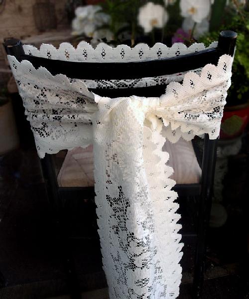 Ivory Floral Lace Table Runner - 13" x 120"