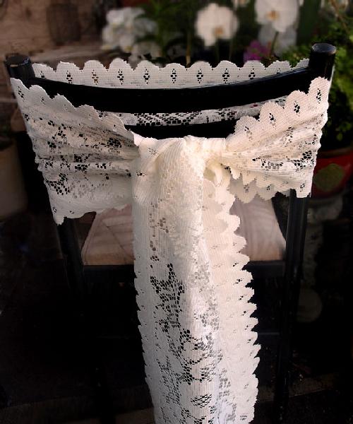 Ivory Floral Lace Table Runner - 13" x 96"