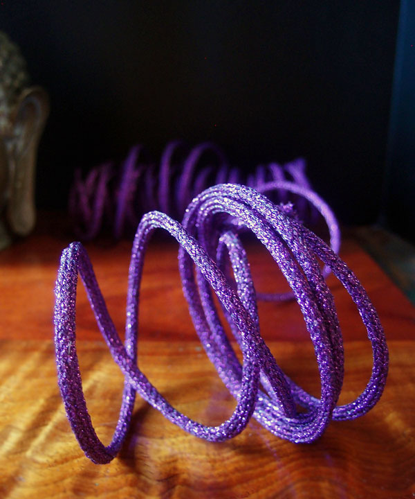 Purple Wired Glittery Rope