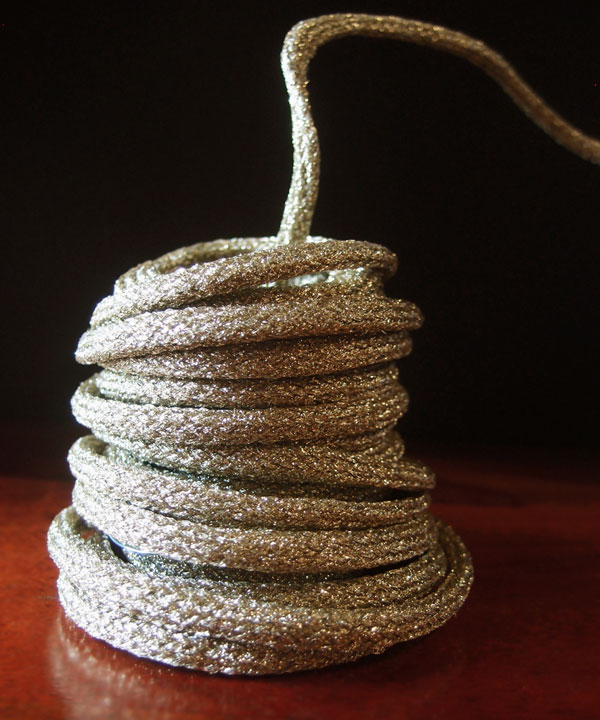 Antique Gold Wired Glittery Rope