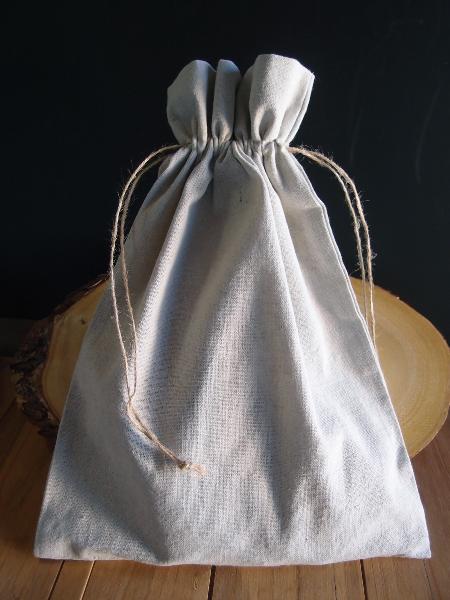 Linen Bag with Jute Cord - 10" x 14"