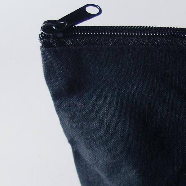 Black Recycled Canvas Zipper Bag - 8"W x 5.5" H x 2" bottom