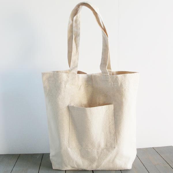 Natural Washed Canvas Tote Bag - 14" x 14" x 5"