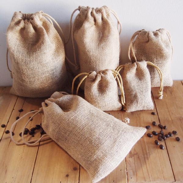 Burlap Drawstring Bags 3.5 x 4.5