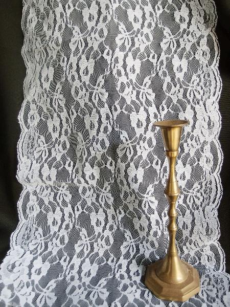 White Chantilly Lace Runner - 14" x 10Y